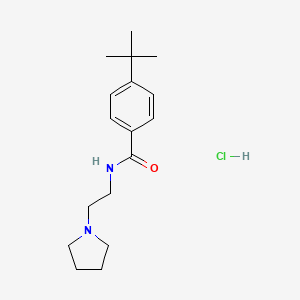 molecular formula C17H27ClN2O B4064714 4-tert-butyl-N-[2-(1-pyrrolidinyl)ethyl]benzamide hydrochloride 