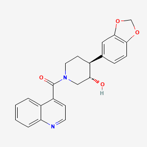 (3S*,4S*)-4-(1,3-benzodioxol-5-yl)-1-(quinolin-4-ylcarbonyl)piperidin-3-ol