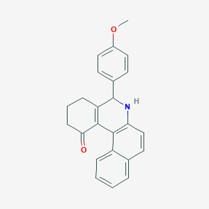 molecular formula C24H21NO2 B406474 5-[4-(methyloxy)phenyl]-3,4,5,6-tetrahydrobenzo[a]phenanthridin-1(2H)-one 