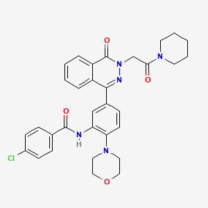 molecular formula C32H32ClN5O4 B4064761 4-chloro-N-(2-(4-morpholinyl)-5-{4-oxo-3-[2-oxo-2-(1-piperidinyl)ethyl]-3,4-dihydro-1-phthalazinyl}phenyl)benzamide 
