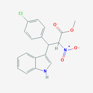 molecular formula C18H15ClN2O4 B406477 methyl 3-(4-chlorophenyl)-3-(1H-indol-3-yl)-2-nitropropanoate 