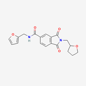 molecular formula C19H18N2O5 B4064783 N-(2-呋喃甲基)-1,3-二氧代-2-(四氢-2-呋喃甲基)-5-异吲哚啉甲酰胺 