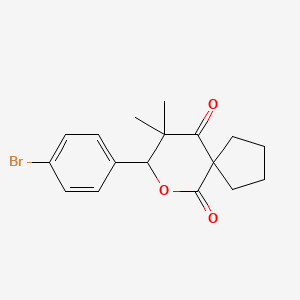 molecular formula C17H19BrO3 B4064792 8-(4-溴苯基)-9,9-二甲基-7-氧杂螺[4.5]癸烷-6,10-二酮 