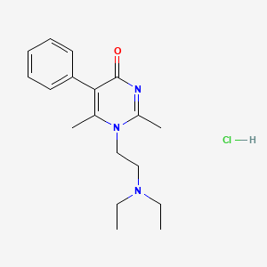 molecular formula C18H26ClN3O B4064802 1-[2-(二乙氨基)乙基]-2,6-二甲基-5-苯基-4(1H)-嘧啶酮盐酸盐 