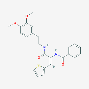 N-[1-({[2-(3,4-dimethoxyphenyl)ethyl]amino}carbonyl)-2-(2-thienyl)vinyl]benzamide