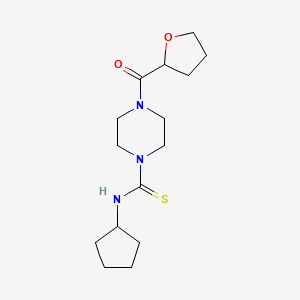 molecular formula C15H25N3O2S B4064814 N-环戊基-4-(四氢-2-呋喃基羰基)-1-哌嗪甲硫酰胺 