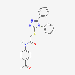 N-(4-acetylphenyl)-2-[(4,5-diphenyl-4H-1,2,4-triazol-3-yl)thio]acetamide