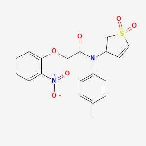 molecular formula C19H18N2O6S B4064831 N-(1,1-二氧化-2,3-二氢-3-噻吩基)-N-(4-甲苯基)-2-(2-硝基苯氧基)乙酰胺 