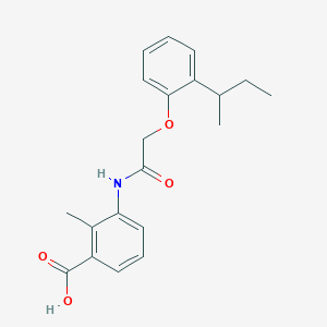 molecular formula C20H23NO4 B4064855 3-{[(2-sec-butylphenoxy)acetyl]amino}-2-methylbenzoic acid 