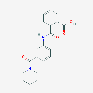 molecular formula C20H24N2O4 B4064858 6-({[3-(1-piperidinylcarbonyl)phenyl]amino}carbonyl)-3-cyclohexene-1-carboxylic acid 