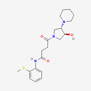 4-[(3S*,4S*)-3-hydroxy-4-piperidin-1-ylpyrrolidin-1-yl]-N-[2-(methylthio)phenyl]-4-oxobutanamide