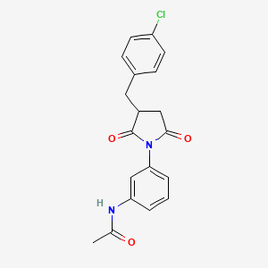 molecular formula C19H17ClN2O3 B4064923 N-{3-[3-(4-氯苄基)-2,5-二氧代-1-吡咯烷基]苯基}乙酰胺 