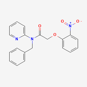 molecular formula C20H17N3O4 B4064930 N-苄基-2-(2-硝基苯氧基)-N-2-吡啶基乙酰胺 