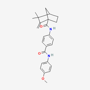 N-(4-{[(4-methoxyphenyl)amino]carbonyl}phenyl)-3,3-dimethyl-2-methylenebicyclo[2.2.1]heptane-1-carboxamide
