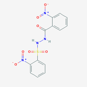 molecular formula C13H10N4O7S B406495 2-nitro-N'-{2-nitrobenzoyl}benzenesulfonohydrazide 