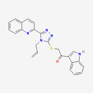 molecular formula C24H19N5OS B4064969 2-{[4-烯丙基-5-(2-喹啉基)-4H-1,2,4-三唑-3-基]硫代}-1-(1H-吲哚-3-基)乙酮 