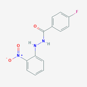 molecular formula C13H10FN3O3 B406497 4-fluoro-N'-(2-nitrophenyl)benzohydrazide 