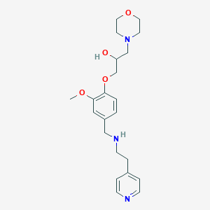 molecular formula C22H31N3O4 B4064978 1-[2-methoxy-4-({[2-(4-pyridinyl)ethyl]amino}methyl)phenoxy]-3-(4-morpholinyl)-2-propanol 