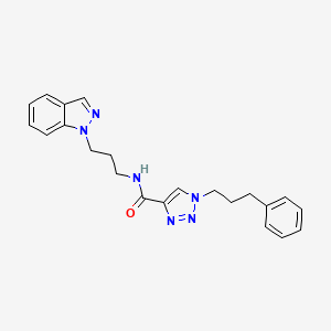 N-[3-(1H-indazol-1-yl)propyl]-1-(3-phenylpropyl)-1H-1,2,3-triazole-4-carboxamide