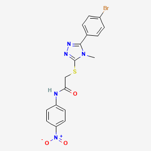 2-{[5-(4-bromophenyl)-4-methyl-4H-1,2,4-triazol-3-yl]thio}-N-(4-nitrophenyl)acetamide