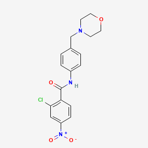 molecular formula C18H18ClN3O4 B4065058 2-chloro-N-[4-(4-morpholinylmethyl)phenyl]-4-nitrobenzamide 