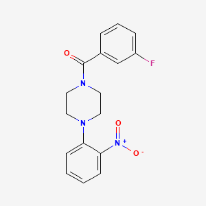 molecular formula C17H16FN3O3 B4065063 1-(3-氟苯甲酰)-4-(2-硝基苯基)哌嗪 
