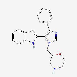 molecular formula C22H22N4O B4065072 2-[1-(2-morpholinylmethyl)-4-phenyl-1H-imidazol-5-yl]-1H-indole dihydrochloride 