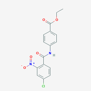 4-(4-Chloro-2-nitro-benzoylamino)-benzoic acid ethyl ester