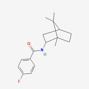 molecular formula C17H22FNO B4065099 4-fluoro-N-(1,7,7-trimethylbicyclo[2.2.1]hept-2-yl)benzamide 