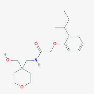 molecular formula C19H29NO4 B4065115 2-(2-sec-butylphenoxy)-N-{[4-(hydroxymethyl)tetrahydro-2H-pyran-4-yl]methyl}acetamide 