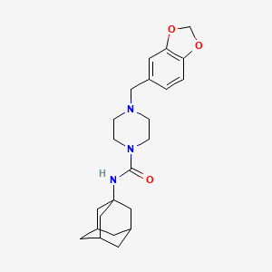 molecular formula C23H31N3O3 B4065131 N-1-adamantyl-4-(1,3-benzodioxol-5-ylmethyl)-1-piperazinecarboxamide 