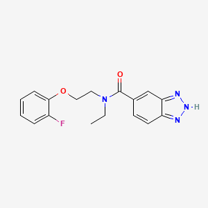 molecular formula C17H17FN4O2 B4065168 N-ethyl-N-[2-(2-fluorophenoxy)ethyl]-1H-1,2,3-benzotriazole-5-carboxamide 