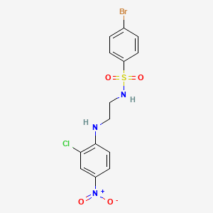 molecular formula C14H13BrClN3O4S B4065172 4-溴-N-{2-[(2-氯-4-硝基苯基)氨基]乙基}苯磺酰胺 