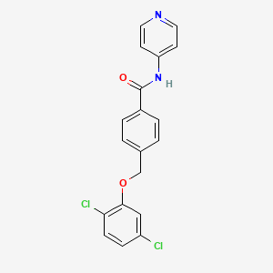 molecular formula C19H14Cl2N2O2 B4065182 4-[(2,5-dichlorophenoxy)methyl]-N-4-pyridinylbenzamide 