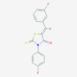 molecular formula C16H9F2NOS2 B406519 5-(3-Fluorobenzylidene)-3-(4-fluorophenyl)-2-thioxo-1,3-thiazolidin-4-one CAS No. 307342-35-4