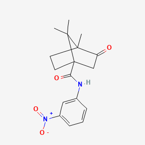 molecular formula C17H20N2O4 B4065235 4,7,7-三甲基-N-(3-硝基苯基)-3-氧代双环[2.2.1]庚烷-1-甲酰胺 