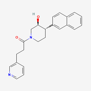 (3S*,4S*)-4-(2-naphthyl)-1-(3-pyridin-3-ylpropanoyl)piperidin-3-ol