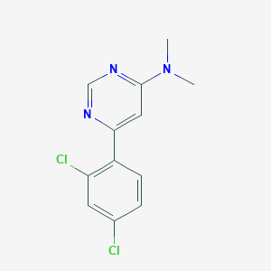 molecular formula C12H11Cl2N3 B4065285 6-(2,4-dichlorophenyl)-N,N-dimethylpyrimidin-4-amine 