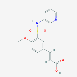molecular formula C15H14N2O5S B406529 (E)-3-(4-methoxy-3-(N-(pyridin-3-yl)sulfamoyl)phenyl)acrylic acid CAS No. 324044-62-4