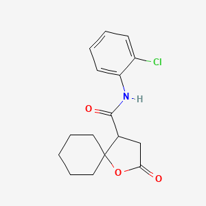 molecular formula C16H18ClNO3 B4065303 N-(2-chlorophenyl)-2-oxo-1-oxaspiro[4.5]decane-4-carboxamide 