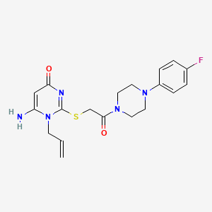 molecular formula C19H22FN5O2S B4065322 1-allyl-6-amino-2-({2-[4-(4-fluorophenyl)-1-piperazinyl]-2-oxoethyl}thio)-4(1H)-pyrimidinone 