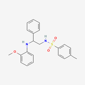molecular formula C22H24N2O3S B4065335 N-{2-[(2-methoxyphenyl)amino]-2-phenylethyl}-4-methylbenzenesulfonamide 