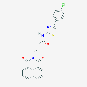 molecular formula C25H18ClN3O3S B406534 N-[4-(4-chlorophenyl)-1,3-thiazol-2-yl]-4-(1,3-dioxo-1H-benzo[de]isoquinolin-2(3H)-yl)butanamide CAS No. 324044-94-2