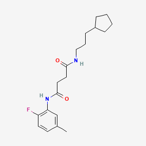 molecular formula C19H27FN2O2 B4065356 N-(3-cyclopentylpropyl)-N'-(2-fluoro-5-methylphenyl)succinamide 