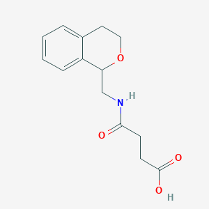 molecular formula C14H17NO4 B4065383 4-[(3,4-dihydro-1H-isochromen-1-ylmethyl)amino]-4-oxobutanoic acid 