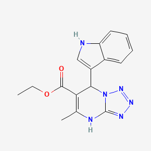 molecular formula C16H16N6O2 B4065389 7-(1H-吲哚-3-基)-5-甲基-4,7-二氢四唑并[1,5-a]嘧啶-6-羧酸乙酯 