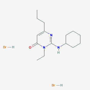 molecular formula C15H27Br2N3O B4065433 2-(cyclohexylamino)-3-ethyl-6-propyl-4(3H)-pyrimidinone dihydrobromide 