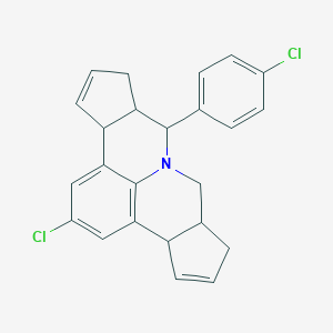 2-Chloro-7-(4-chlorophenyl)-3b,6,6a,7,9,9a,10,12a-octahydrocyclopenta[c]cyclopenta[4,5]pyrido[3,2,1-ij]quinoline