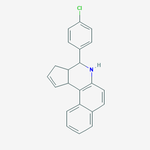 molecular formula C22H18ClN B406549 4-(4-Chloro-phenyl)-3a,4,5,11c-tetrahydro-3H-benzo[f]cyclopenta[c]quinoline 