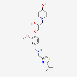 molecular formula C23H35N3O4S B4065506 1-{2-hydroxy-3-[4-({[(2-isopropyl-1,3-thiazol-4-yl)methyl]amino}methyl)-2-methoxyphenoxy]propyl}-4-piperidinol 